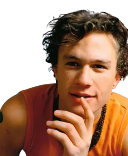 😃 Heath Ledger actor, retrato, persona, celebridad telegram sticker