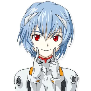 🔷 Rei Ayanami Neon Genesis Evangelion Anime, Manga, Rei Ayanami, Evangelion, Personaggio telegram sticker