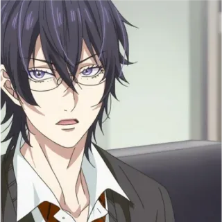 👓 Anime, Homem, Óculos, Personagem telegram sticker
