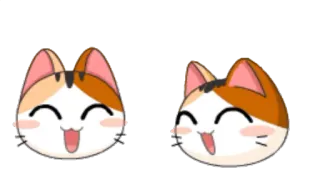😊 gato, gatos, lindo, dibujos animados, pegatina, kawaii telegram sticker