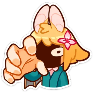 🫲 アニメガール, カートゥーンキャラクター, かわいい, カワイイ, アート, ステッカー whatsapp sticker