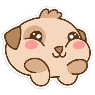 ☺ cão, cachorro, fofo, animal, animal de estimação, desenho animado, adesivo telegram sticker