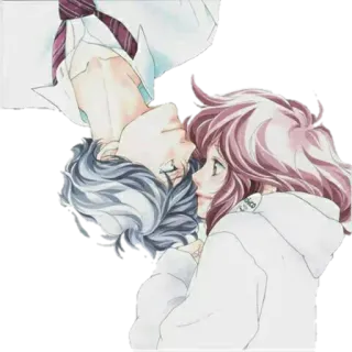 ☺️ Anime, Mangá, Casal, Romance, Amor, Fofo, Uniforme escolar whatsapp sticker
