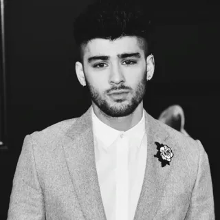 ✖️ Zayn Malik 歌手, 名人, 肖像, 黑白, 男人, 时尚 telegram sticker