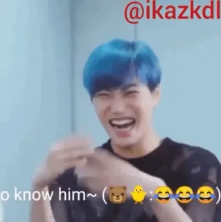 🇧🇼 to know him~ (🧸🐥:🤣🤣) personne, sourire, emoji, heureux, amitié, expression whatsapp sticker