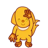 ☺️ chiot, chien, salut, dessin animé, mignon telegram sticker