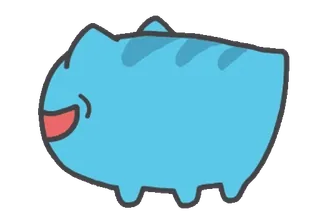 😏 blue cat telegram sticker