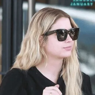 🦌 woman, sunglasses, blonde, portrait, person telegram sticker