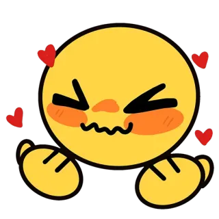 🌝 Emoji, Miłość, Słodkie, Szczęśliwy, Kawaii telegram sticker
