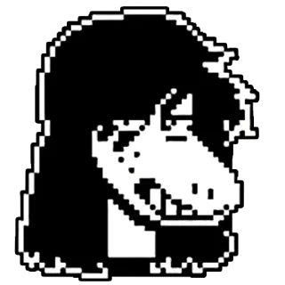 😕 Susie Deltarune deltarune, video game, pixel art, susie, monster telegram sticker