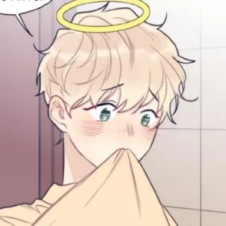 🍭 ángel, halo, lindo, chico, anime, manga whatsapp sticker