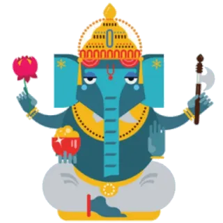 🕉️ Ganesha Индуизм, бог, слон, божество, духовный, индийская культура telegram sticker