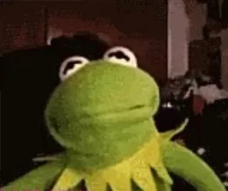 😐 Kermit Kermit la Rana, Muppet, Meme, Marioneta, Verde, Rana telegram sticker