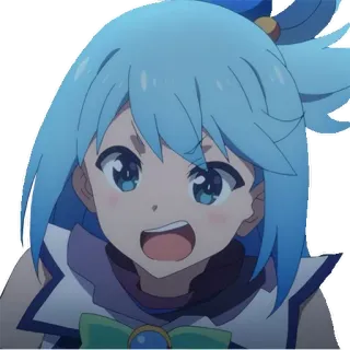😄 Aqua Konosuba Anime, Cewek, Aqua, Konosuba, Imut, Waifu telegram sticker