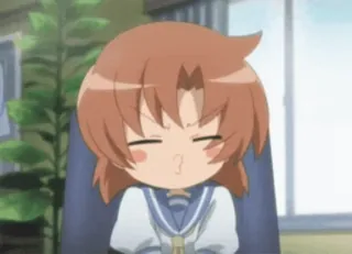 😙 Anime, Mädchen, Süß, Cartoon, Figur whatsapp sticker