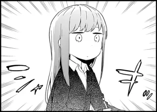 😳 シャ anime, manga, girl, shocked, surprised, exclamation telegram sticker