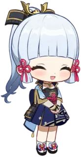 ❄️ Ayaka Kamisato Genshin Impact Ayaka, chibi, Genshin Impact, video game, cute, anime, kawaii telegram sticker