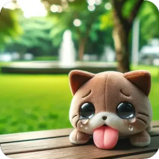 👩‍🎓 кот, мягкая игрушка, милый, грустный, плюшевая игрушка, плачущий telegram sticker