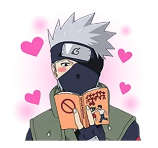 🥷 Kakashi Naruto パラダイス anime, kakashi, naruto, book, paradise telegram sticker