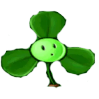 ☘ clover, plant, green, lucky, four-leaf clover, vegetation whatsapp sticker