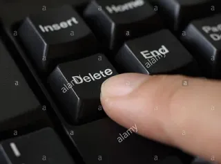 ❌ Delete keyboard, hapus, jari, komputer, teknologi telegram sticker