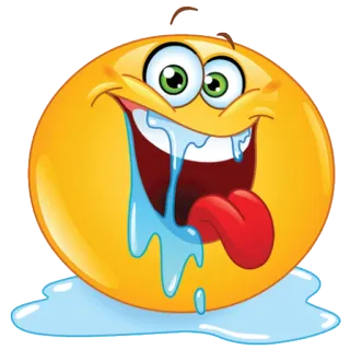 🤤 Emoji, sabbern, hungrig, aufgeregt, albern, Cartoon, lustig telegram sticker