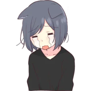 😭 anime, piangere, triste, emotivo, manga whatsapp sticker