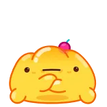 🖕 Blob, Dessert, Niedlich, Kirsche, Cartoon, Sticker telegram sticker