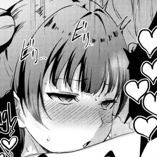 😍 anime, manga, girl, blush, hearts, ecchi telegram sticker