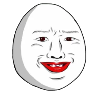 🎃 face, egg, cartoon, portrait, funny, meme telegram sticker