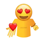 😍 cocoamy 爱, 心, 表情符号, 喜爱, 浪漫, cocoamy whatsapp sticker