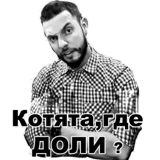 🐱 Котята, где ДОЛИ ? russian, expression, question, curious, man telegram sticker