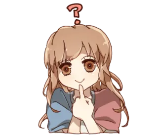 👩 Anime, Mädchen, Stinkefinger, Sticker, Süß telegram sticker