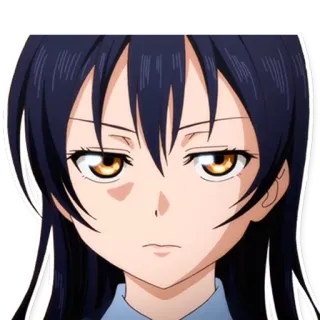😡 anime, menina, desenho animado, expressão, rosto, personagem telegram sticker