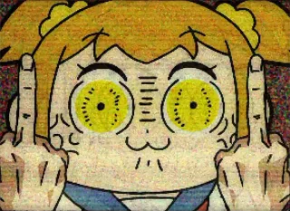 🖕 Stinkefinger, beleidigend, Geste, Anime, Cartoon telegram sticker