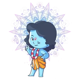👍 Krishna 印度教, 神, 印度, 神话, 宗教 telegram sticker