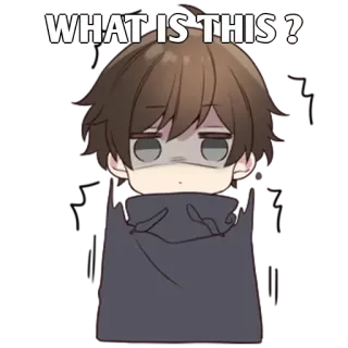 ✨ WHAT IS THIS ? Anime, Chibi, Domanda, Espressione, Cartone animato, Arte digitale whatsapp sticker