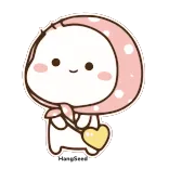 😇 可愛い, カワイイ, 漫画, キャラクター, 帽子, ハート, 笑顔 telegram sticker