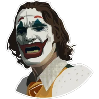 😖 Joker Joker, película, villano, payaso, DC Comics, personaje, thriller psicológico whatsapp sticker