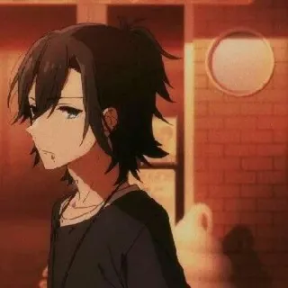 ❤ Anime, Junge, Traurig, Manga, Schwarze Haare telegram sticker