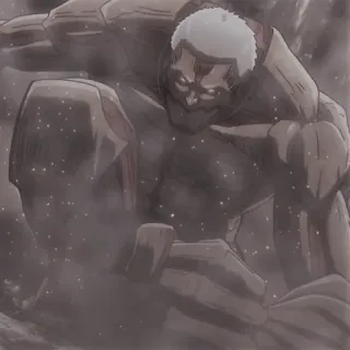 🥇 Reiner Braun Attack on Titan Anime, Titan, Attack on Titan, Reiner Braun, Gepantserde Titan, Shonen telegram sticker