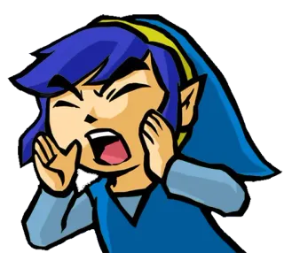 🗣 Link The Legend of Zelda videojuego, Nintendo, dibujo animado, Link, The Legend of Zelda, personaje, fantasía, elfo telegram sticker