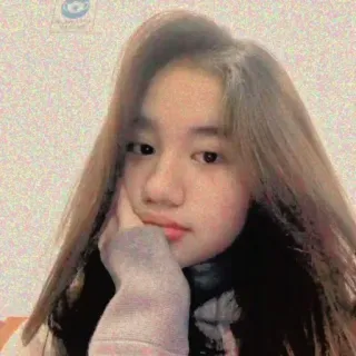 ☁️ ritratto, giovane donna, adolescente, asiatica, ragazza telegram sticker