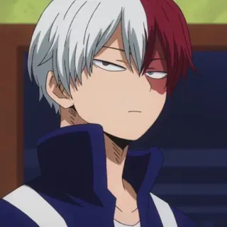 😒 Shoto Todoroki My Hero Academia Anime, My Hero Academia, Shoto Todoroki, Karakter, Manga, Quirk, Pahlawan, Pelajar whatsapp sticker