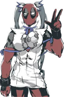 😜 Deadpool deadpool, marvel, comic, superhero, fanart telegram sticker