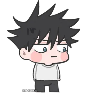 😐 @HAWKS Anime, Chibi, Cartoon, Zeichnung, Charakter telegram sticker
