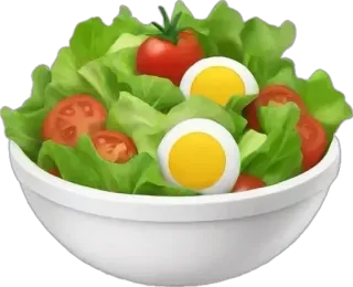 🤩 salad, food, healthy, bowl, lettuce, tomato, egg telegram sticker