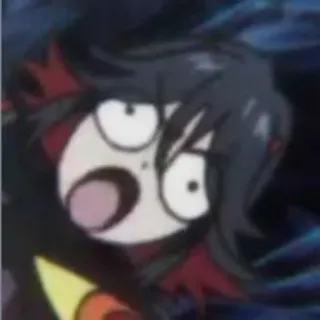 🧊 anime, desenho animado, mangá, cara engraçada, surpreso, expressão, personagem telegram sticker