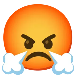 😡 tức giận, biểu tượng cảm xúc, thất vọng, buồn bã, khó chịu telegram sticker