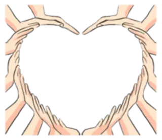 💚 manos, corazón, amor, amistad, colaboración telegram sticker